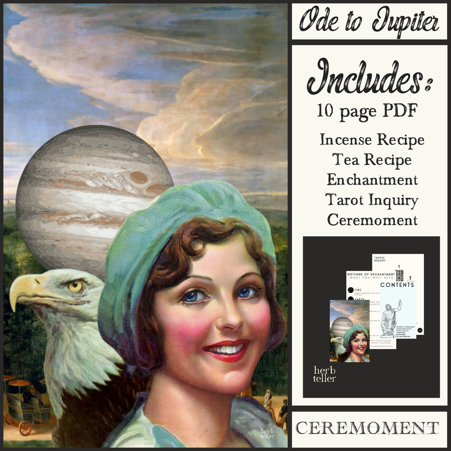 Herbmusement: Jupiter Ceremoment DIY (Tea/Incense/Ritual/Oil Set)