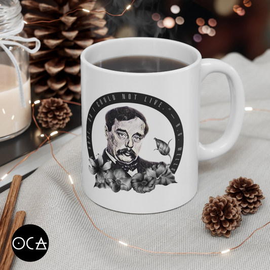H.G. Wells Mug (Doublesided/2 Color Options)