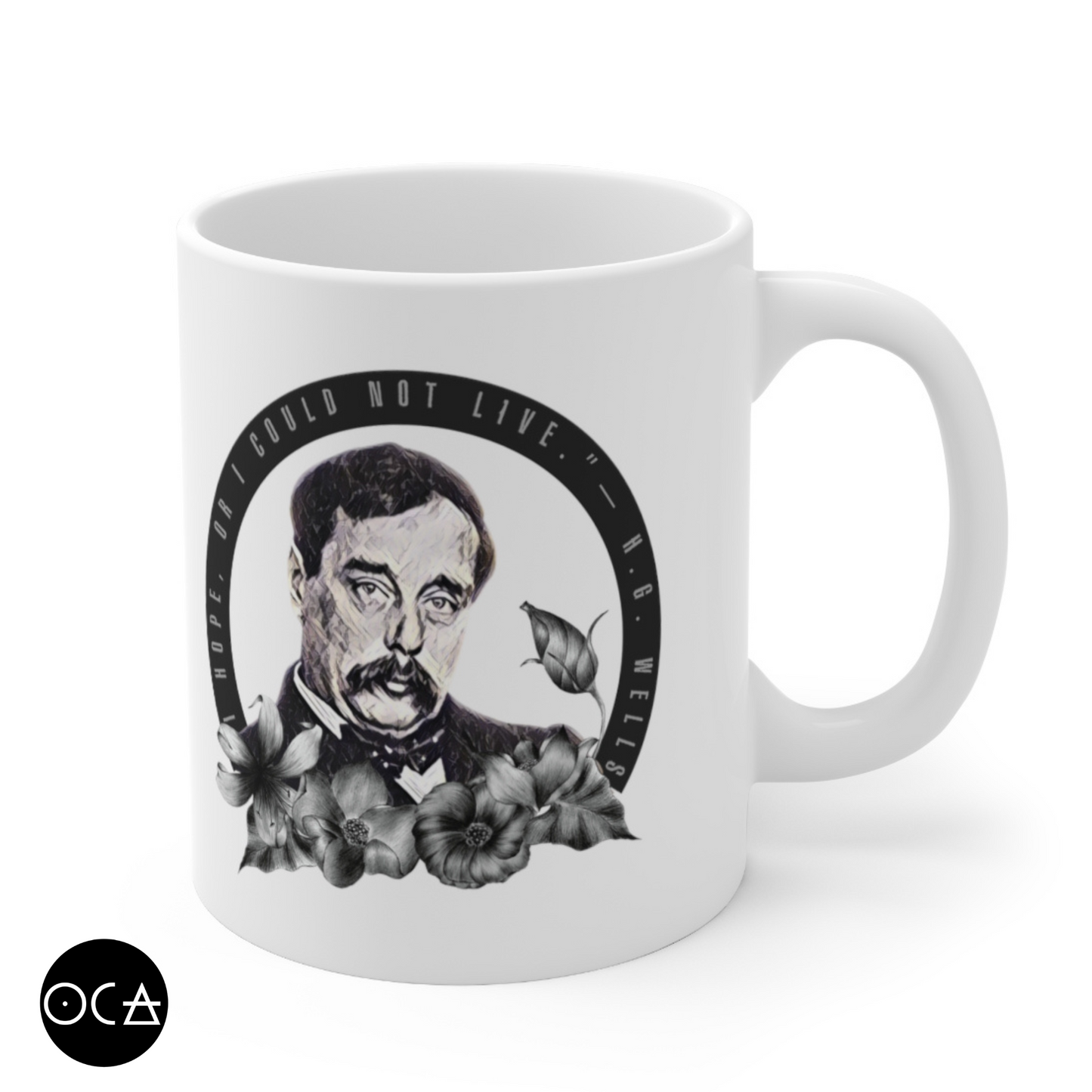 H.G. Wells Mug (Doublesided/2 Color Options)