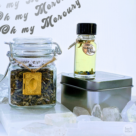 Oh My Mercury Herbmusement (Tea/Oil/Incense) Ritual Set