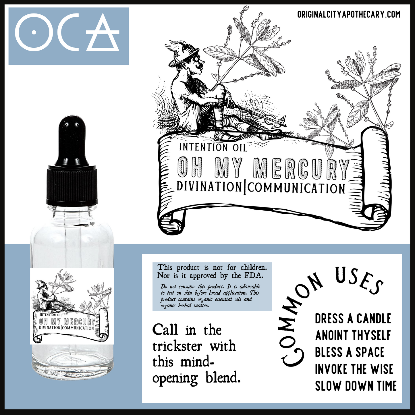 Oh My Mercury Herbmusement (Tea/Oil/Incense) Ritual Set