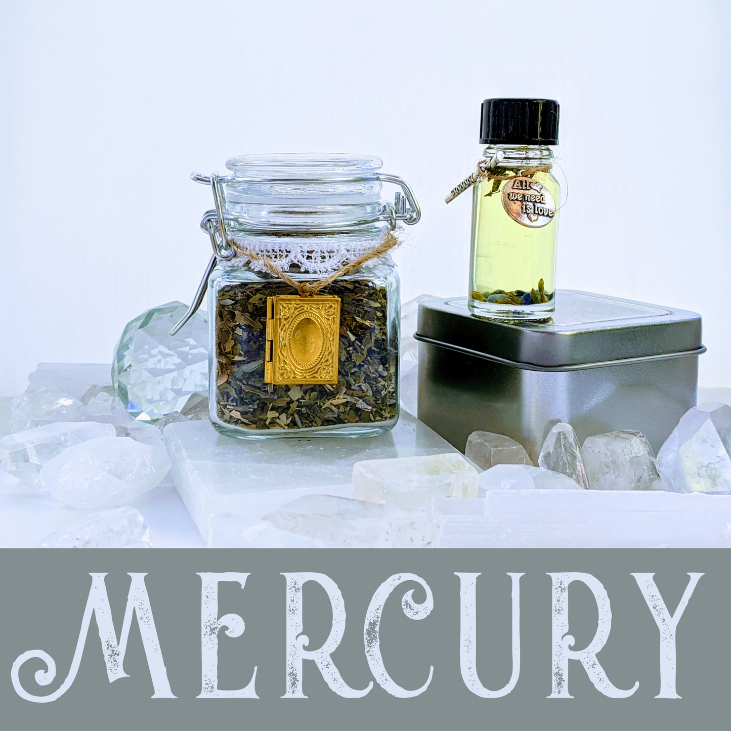 Oh My Mercury Herbmusement (Tea/Oil/Incense) Ritual Set