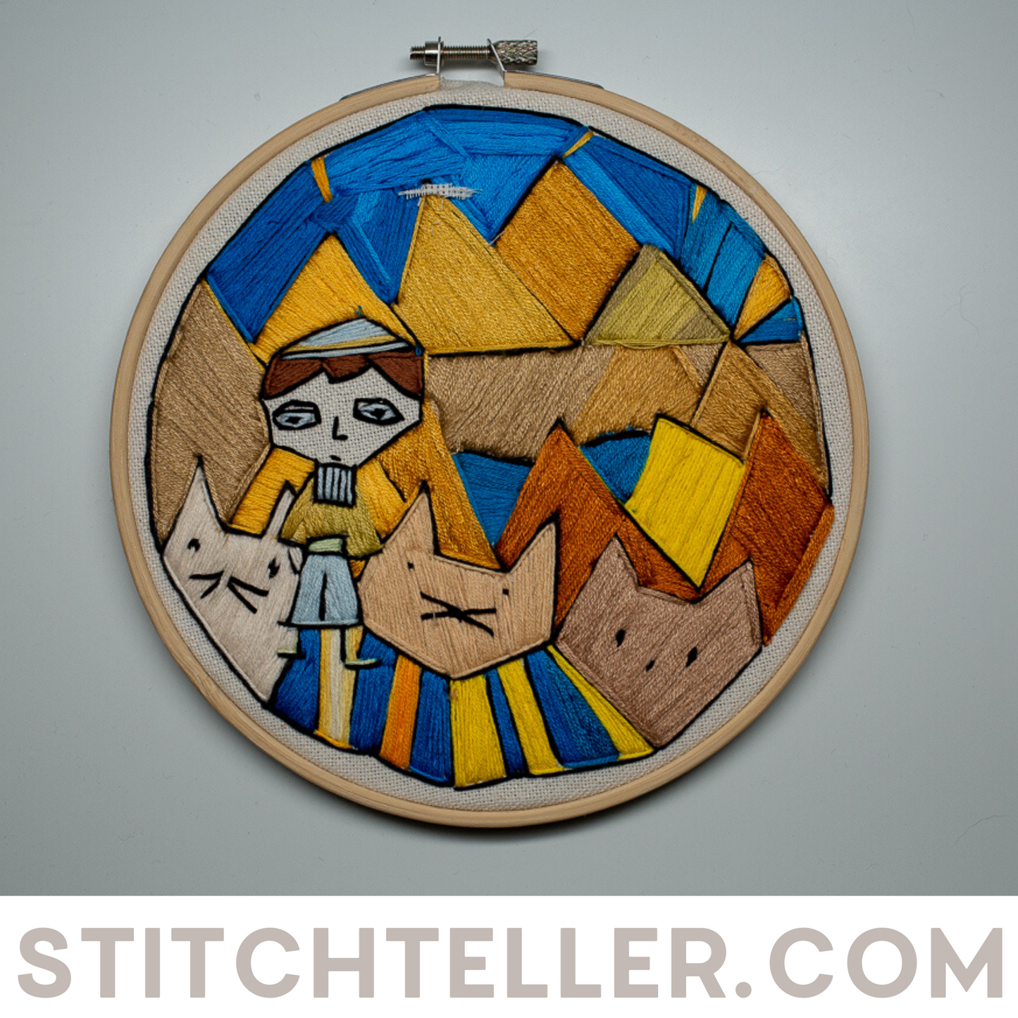 Stitched Tale: Egyptian Cats - Original City Apothecary