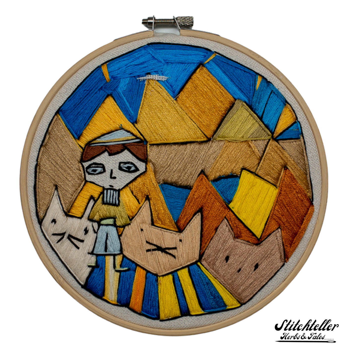 Stitched Tale: Egyptian Cats - Original City Apothecary