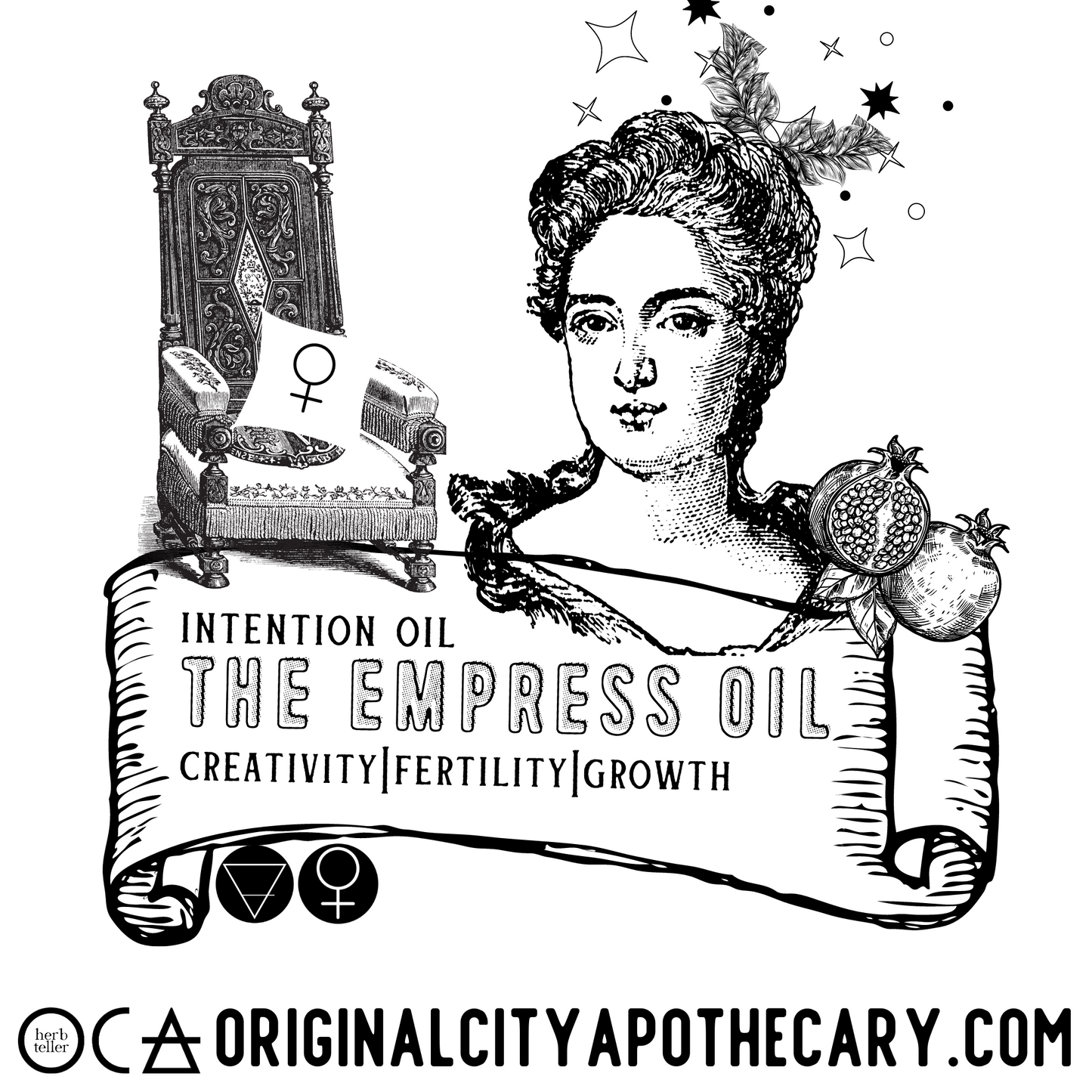 The Empress Herbteller Tarot (Herbal Perfume/Oil)