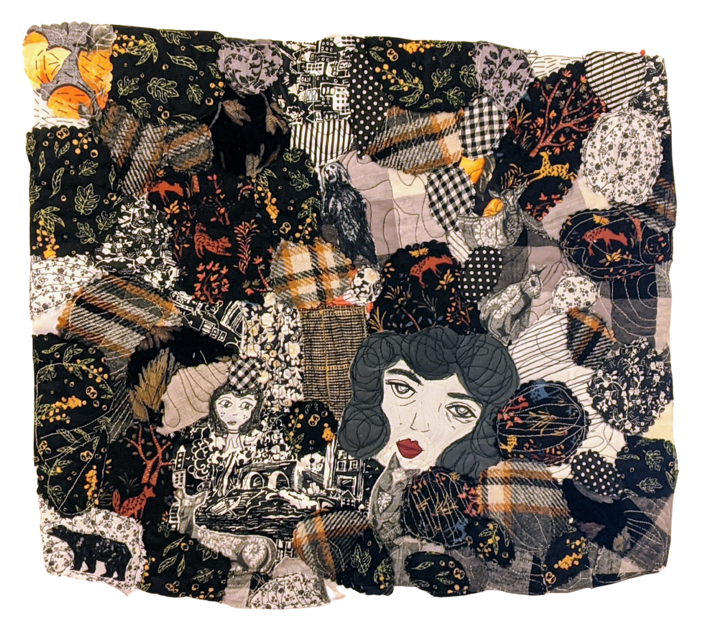 The Old Gal Lark | Art Quilt (by Stitchteller)