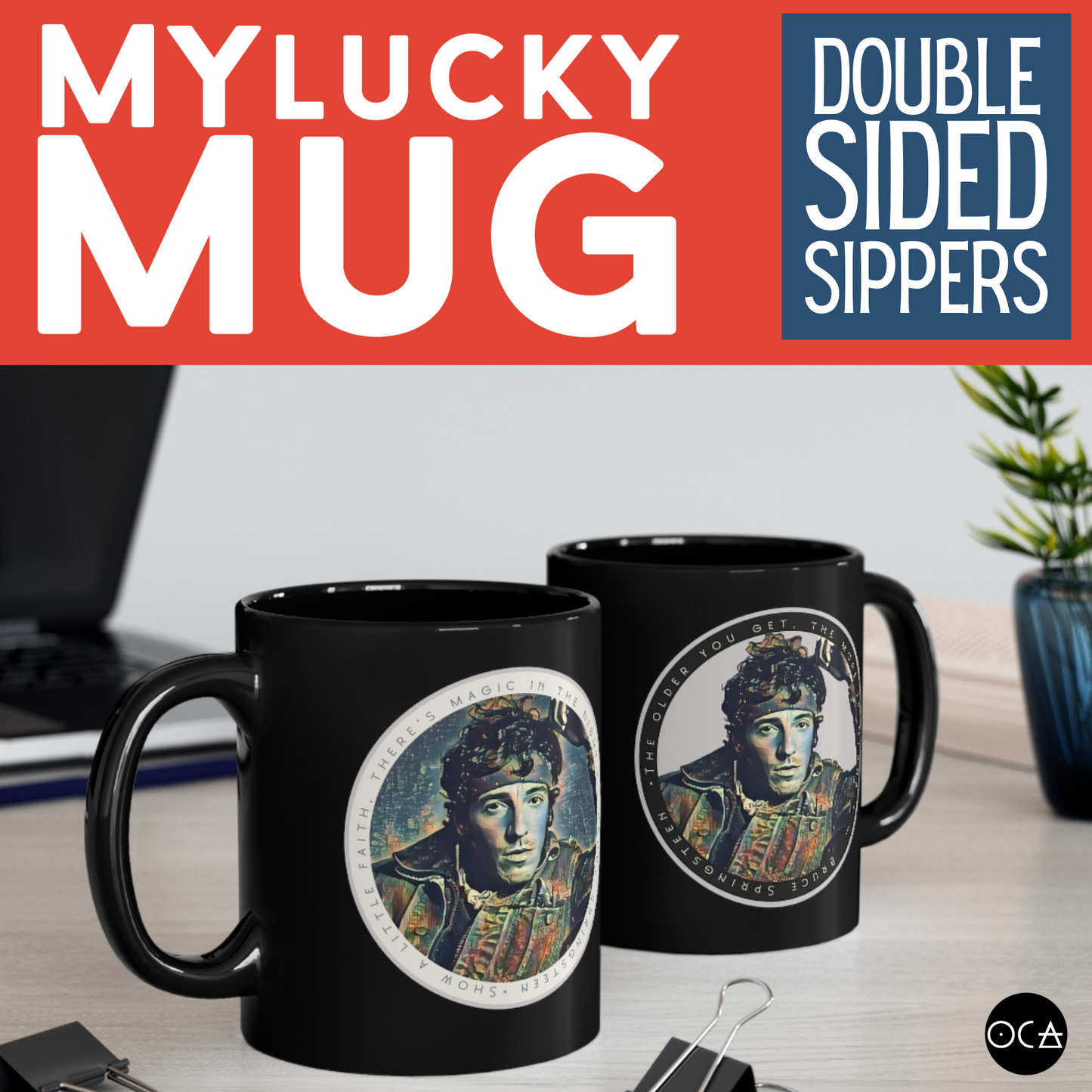 The Boss Mug an ode to Bruce Springsteen (Doublesided/2 Color Options)