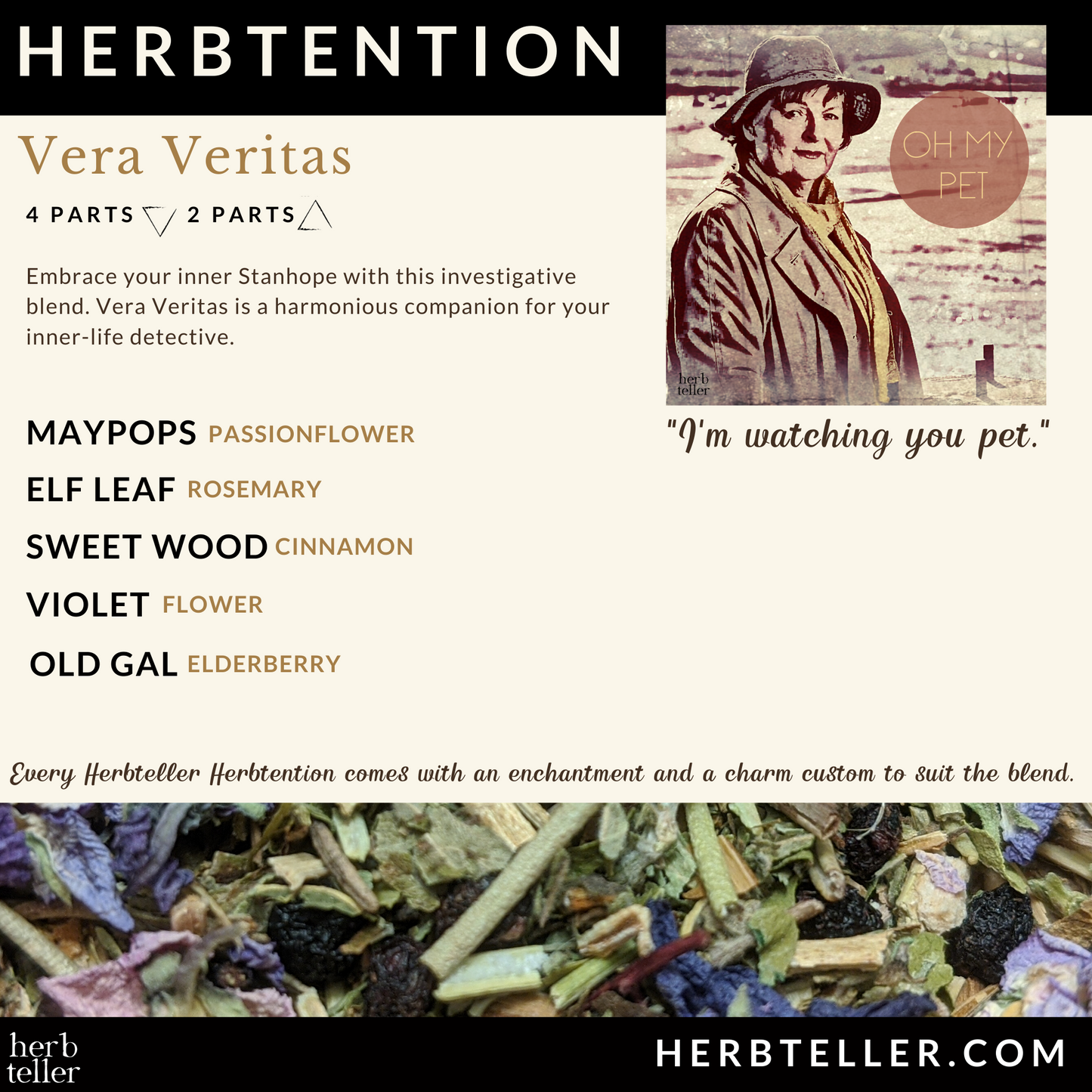 Vera Veritas (DCI Vera Stanhope Herbal Tea) - Original City Apothecary