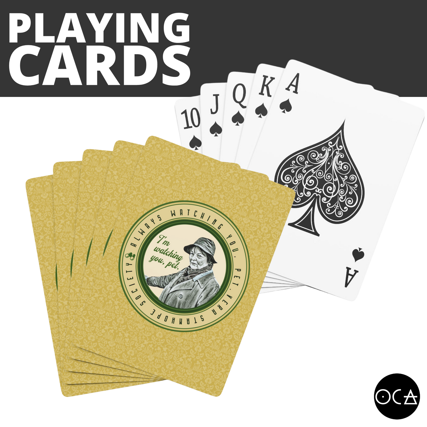 Vera Stanhope Playing Cards (3 Design Options)