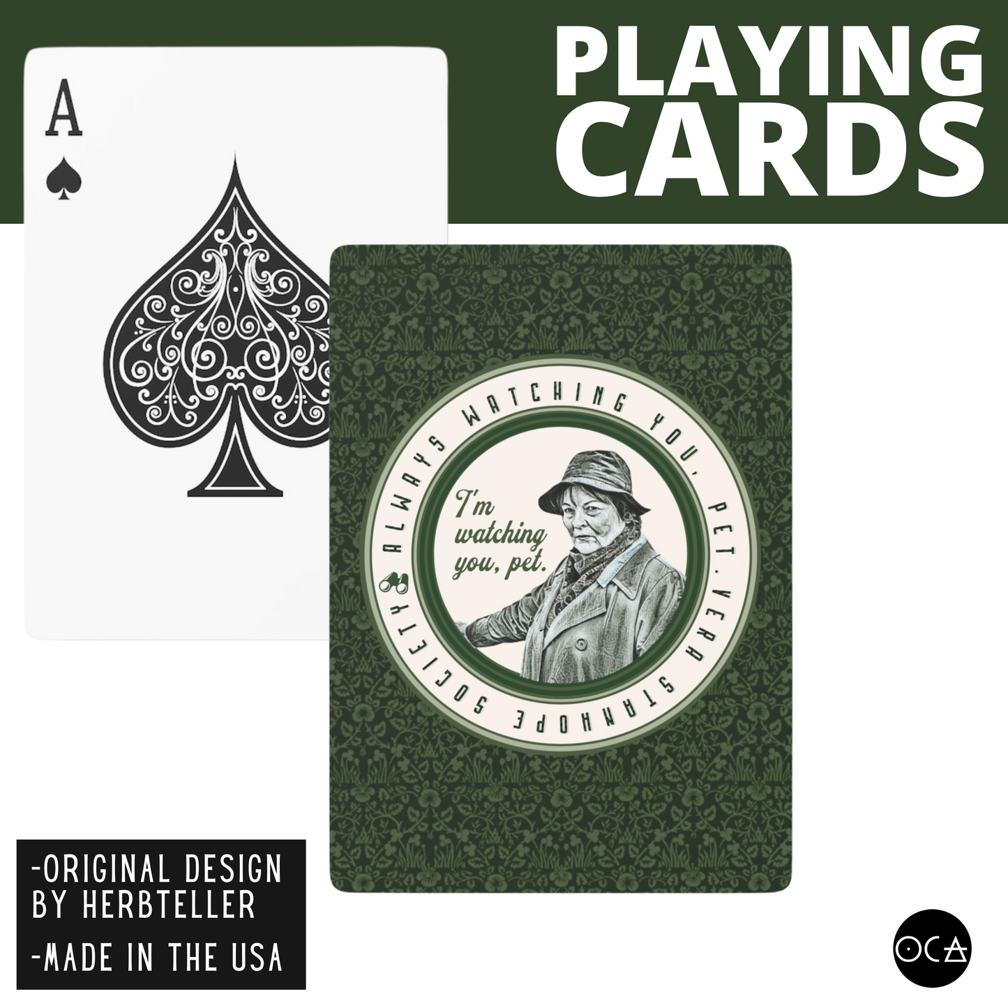 Vera Stanhope Playing Cards (3 Design Options)