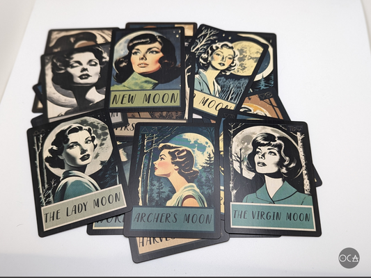 Lady Moon Oracle Chart Cards Gift Set (Pre-order) Original Retro/Vintage Design