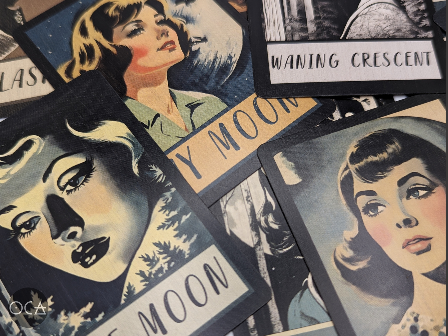 Lady Moon Oracle Chart Cards Gift Set (Pre-order) Original Retro/Vintage Design