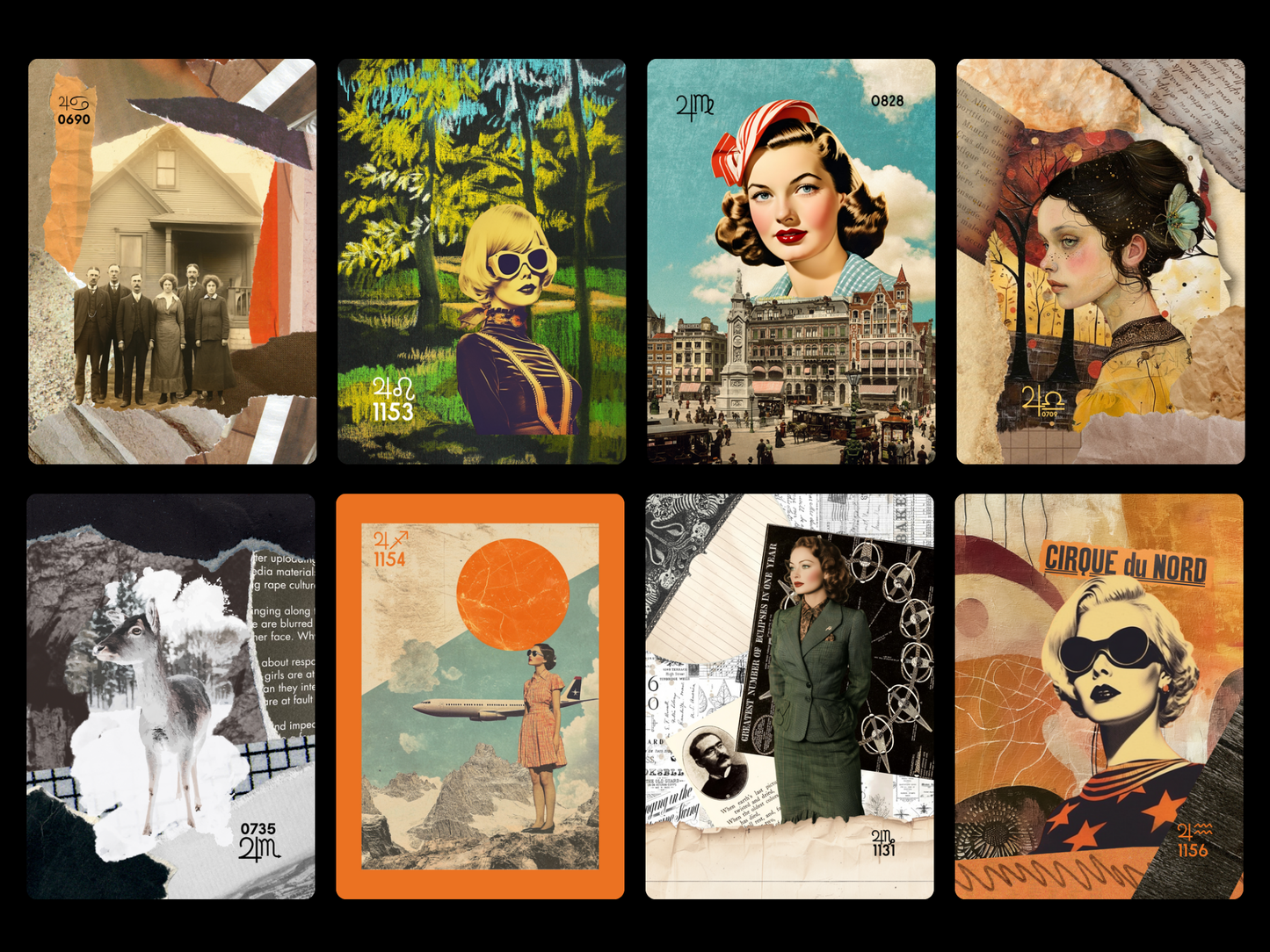 Jupiter Cosmic Calling Cards| Astrology Cards Gift Set (Pre-order) Original Collage/Vintage Design