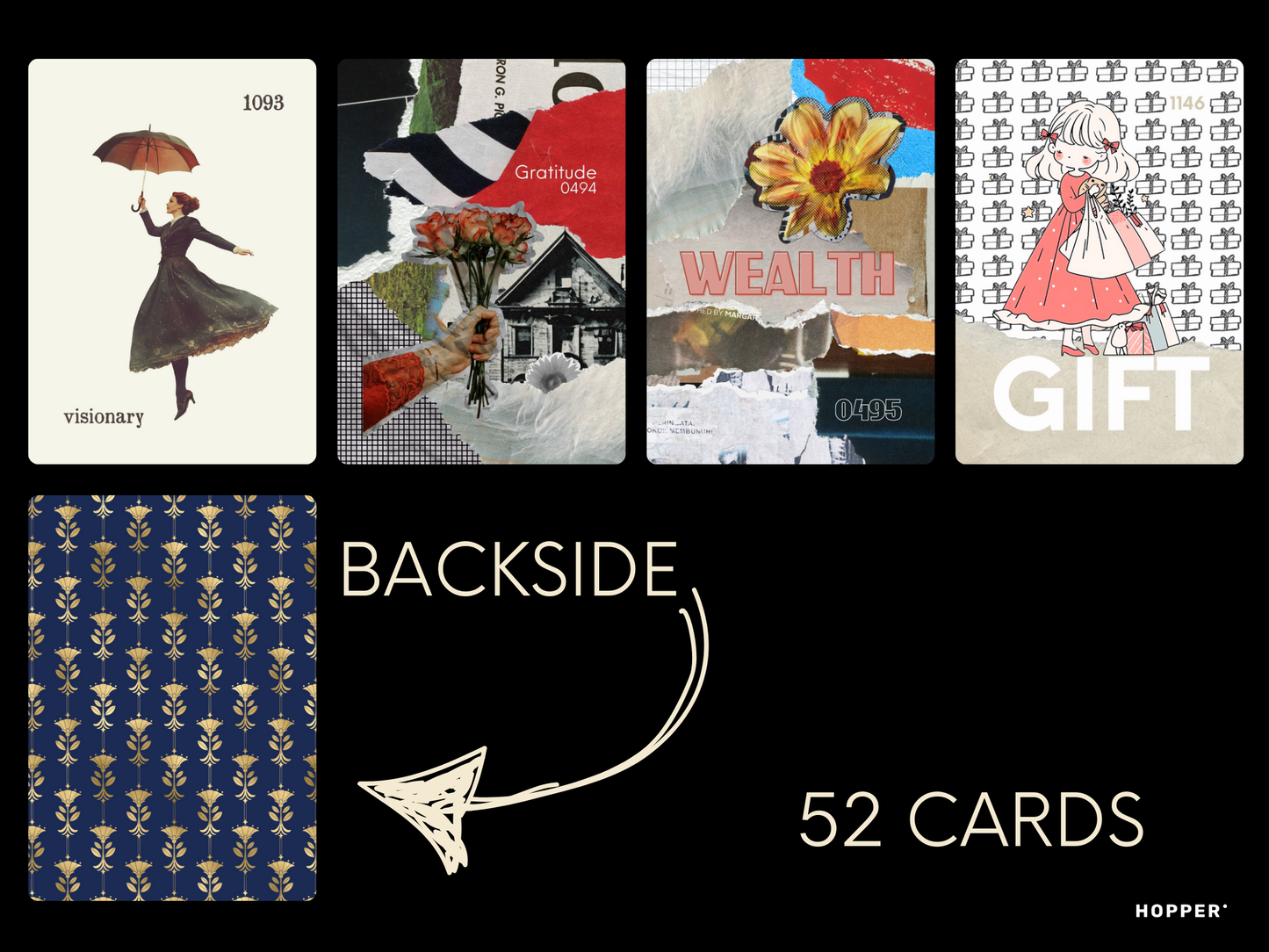 Jupiter Cosmic Calling Cards| Astrology Cards Gift Set (Pre-order) Original Collage/Vintage Design