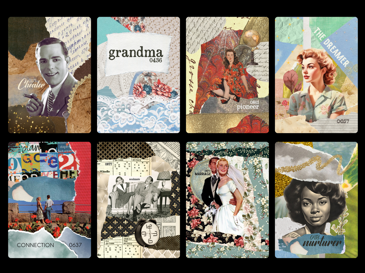 Archetype Chapter Cards | Storyteller Oracle Cards Gift Set (Pre-order) Original Collage/Vintage Design