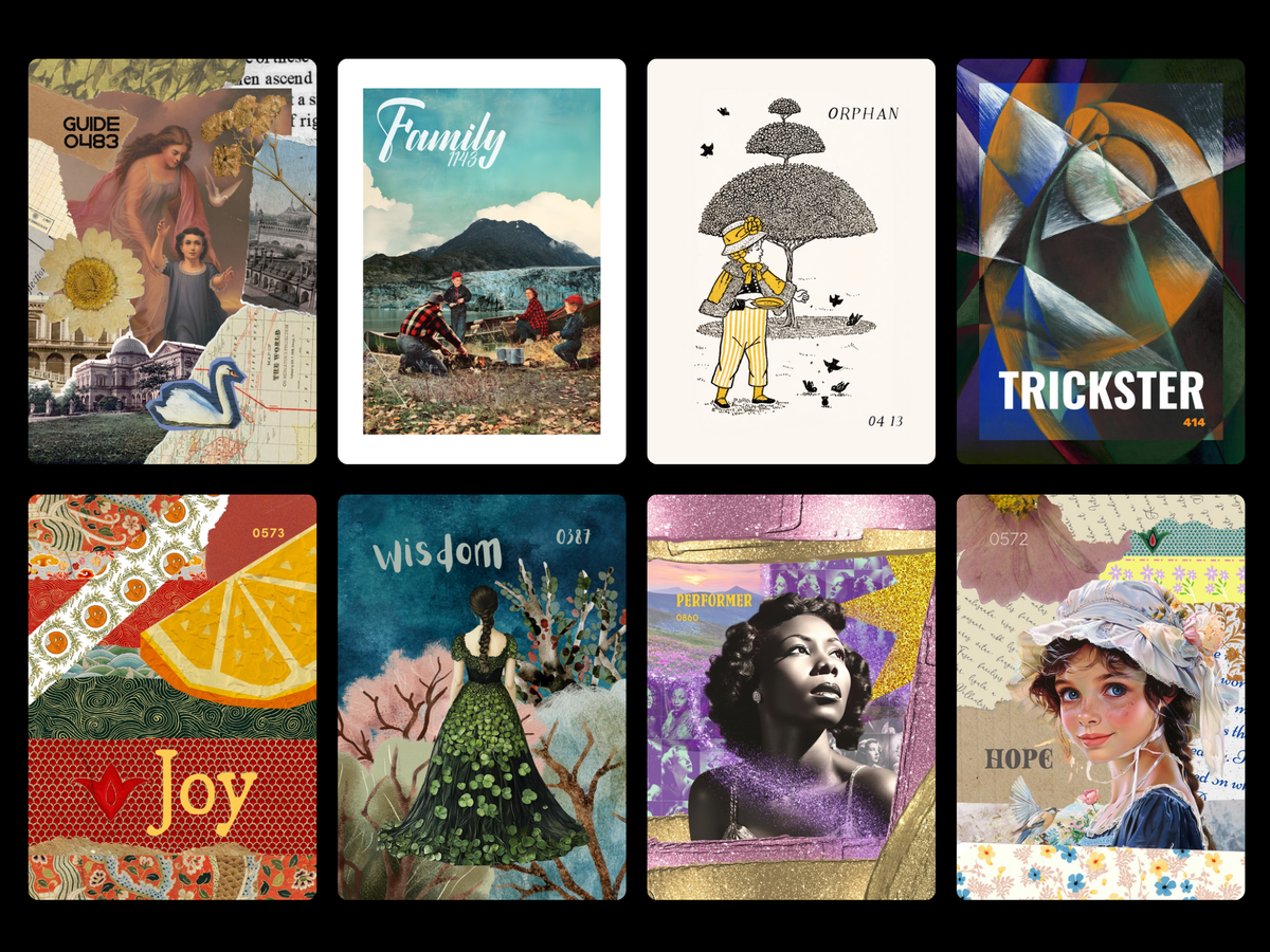 Archetype Chapter Cards | Storyteller Oracle Cards Gift Set (Pre-order) Original Collage/Vintage Design