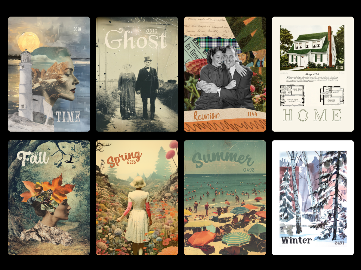 Archetype Chapter Cards | Storyteller Oracle Cards Gift Set (Pre-order) Original Collage/Vintage Design