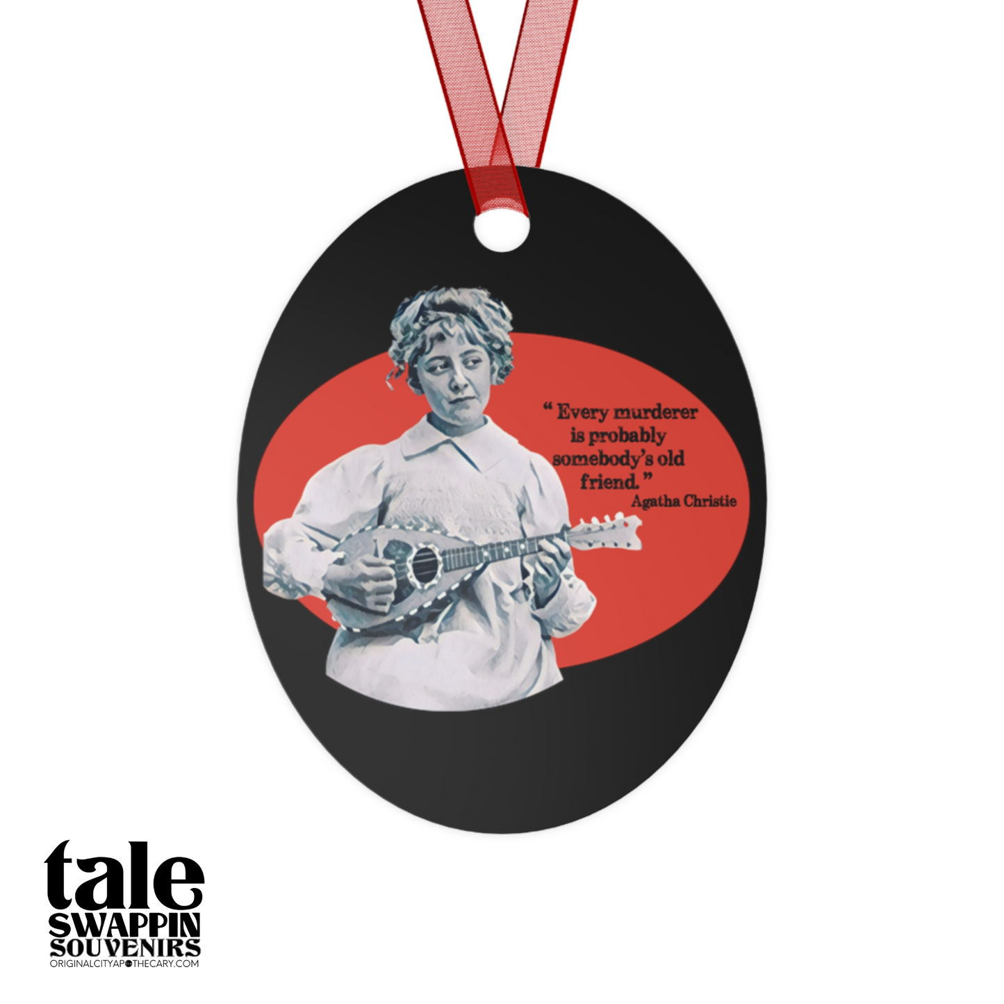 Agatha Christie Ornament (Doublesided) Herbteller Tale Swappin Souvenir
