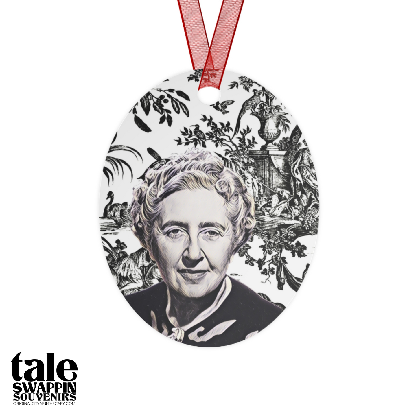 Agatha Christie Ornament (Doublesided) Herbteller Tale Swappin Souvenir