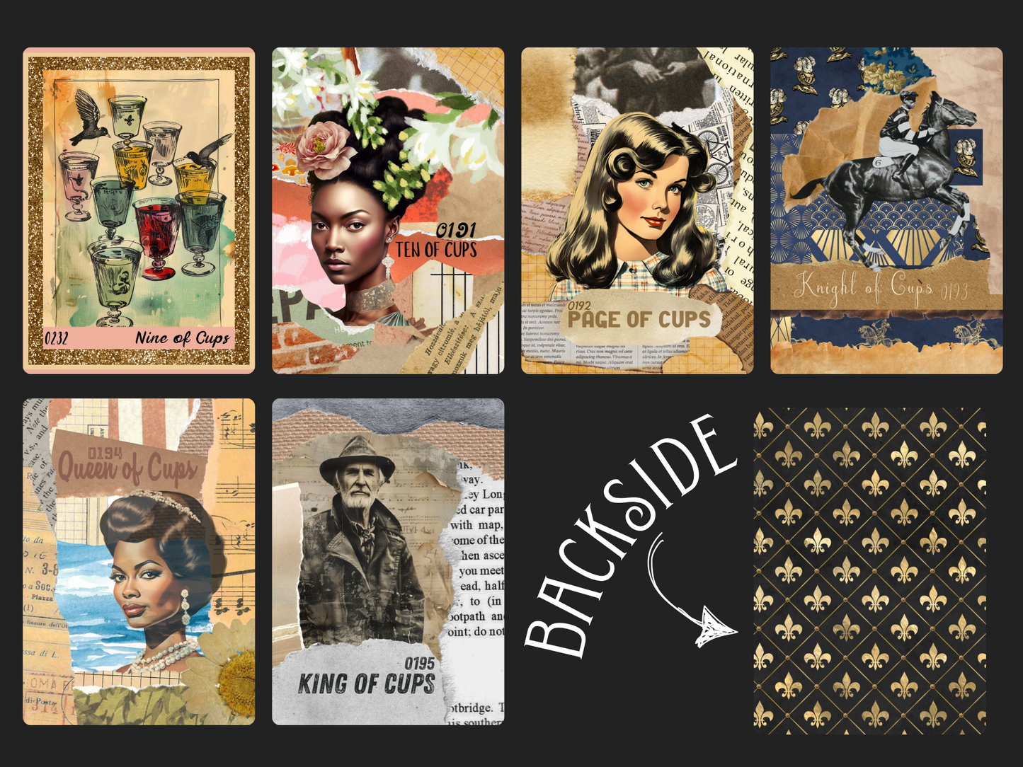 Tarot Collage Cards Oracle Cards Gift Set (Pre-order) Original Collage/Vintage Design