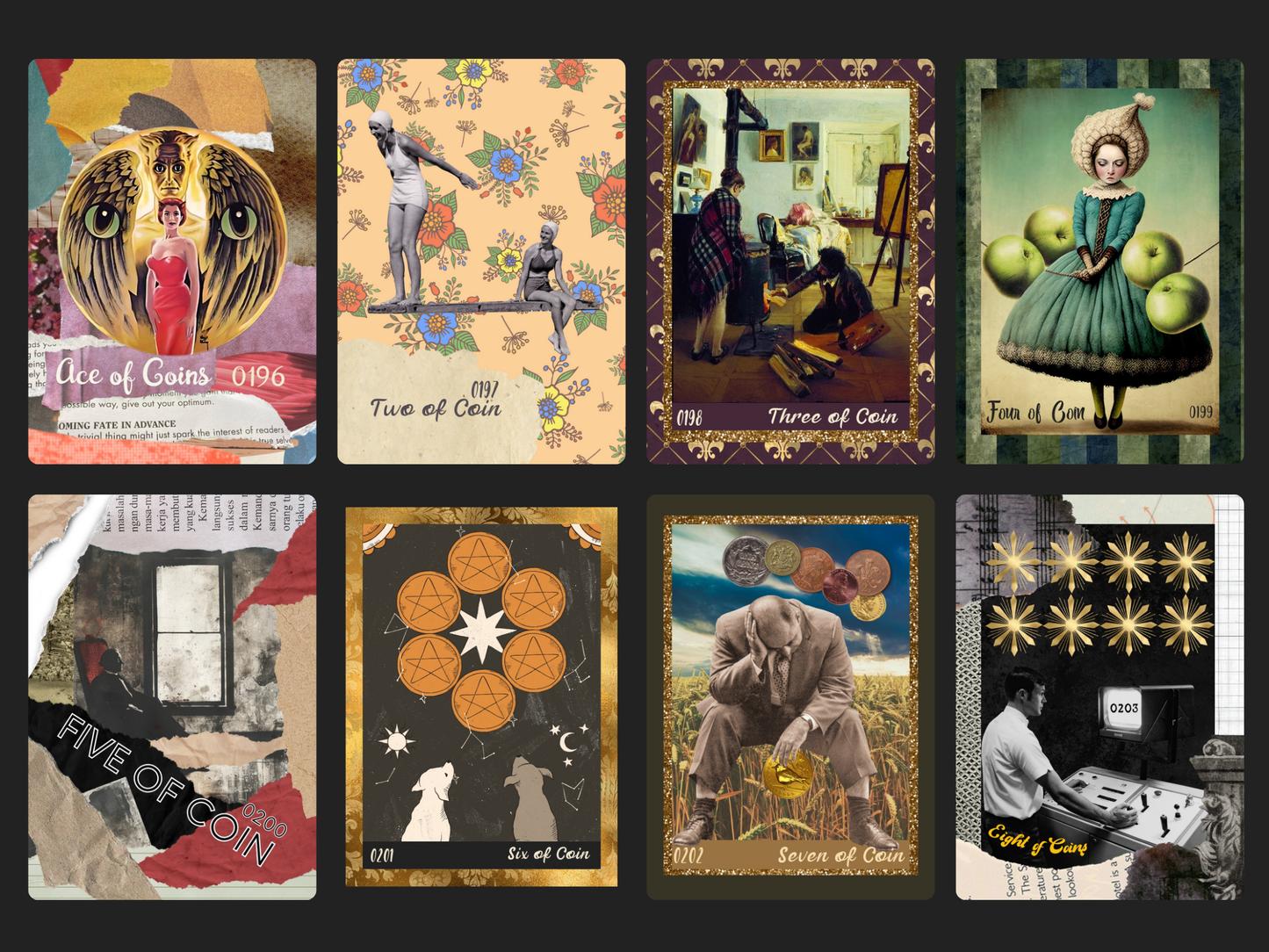 Tarot Collage Cards Oracle Cards Gift Set (Pre-order) Original Collage/Vintage Design