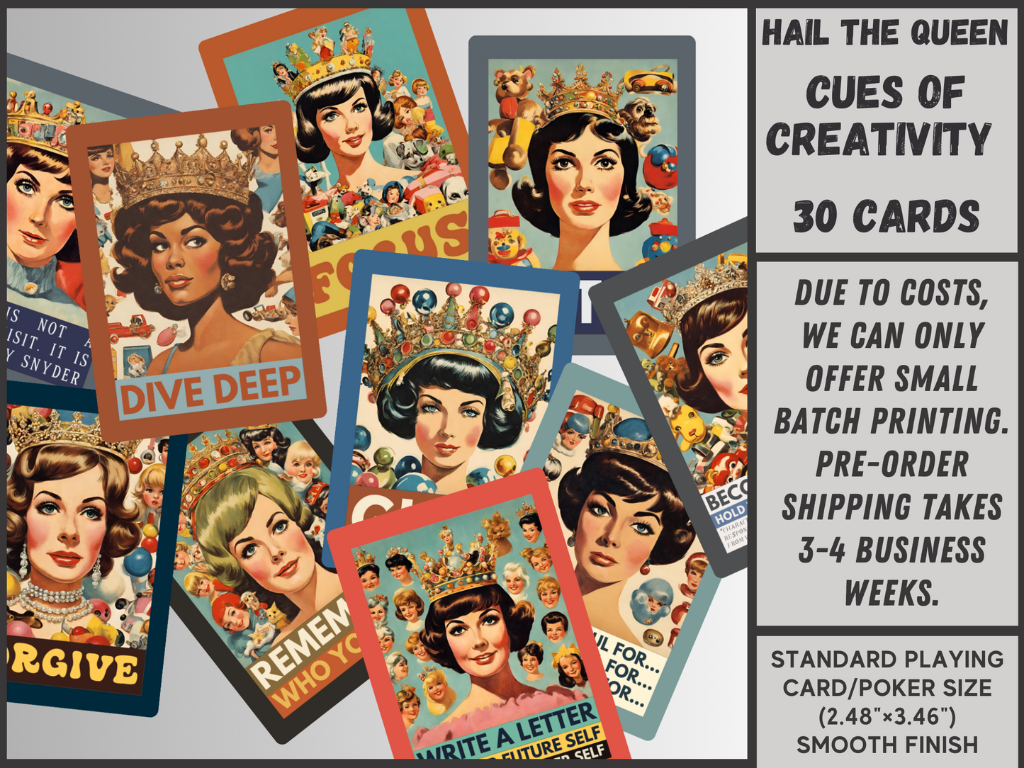 Cues of Creativity Hail the Queen Journal Cards Gift Set (Pre-order) Original Retro/Vintage Design