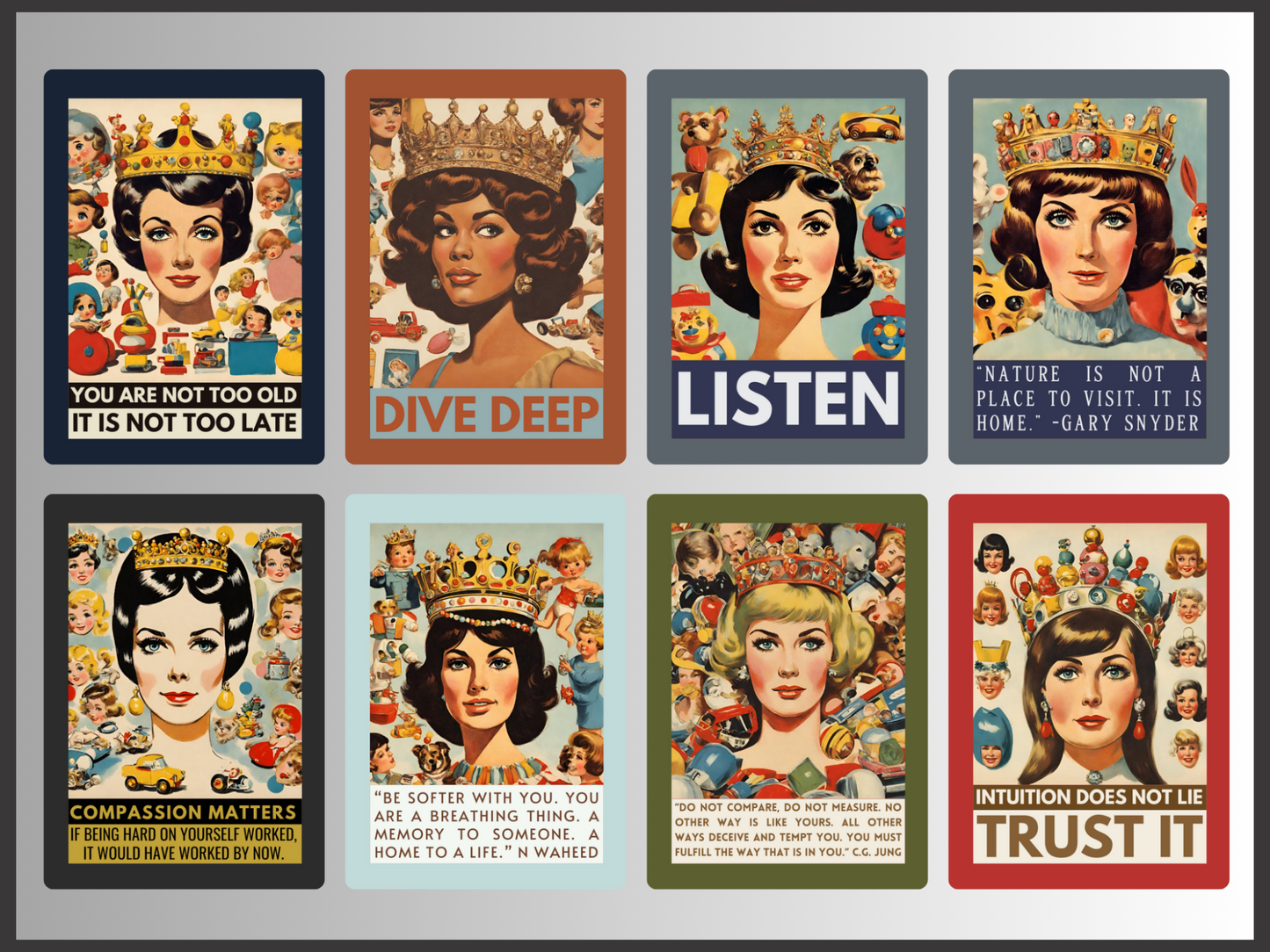 Cues of Creativity Hail the Queen Journal Cards Gift Set (Pre-order) Original Retro/Vintage Design