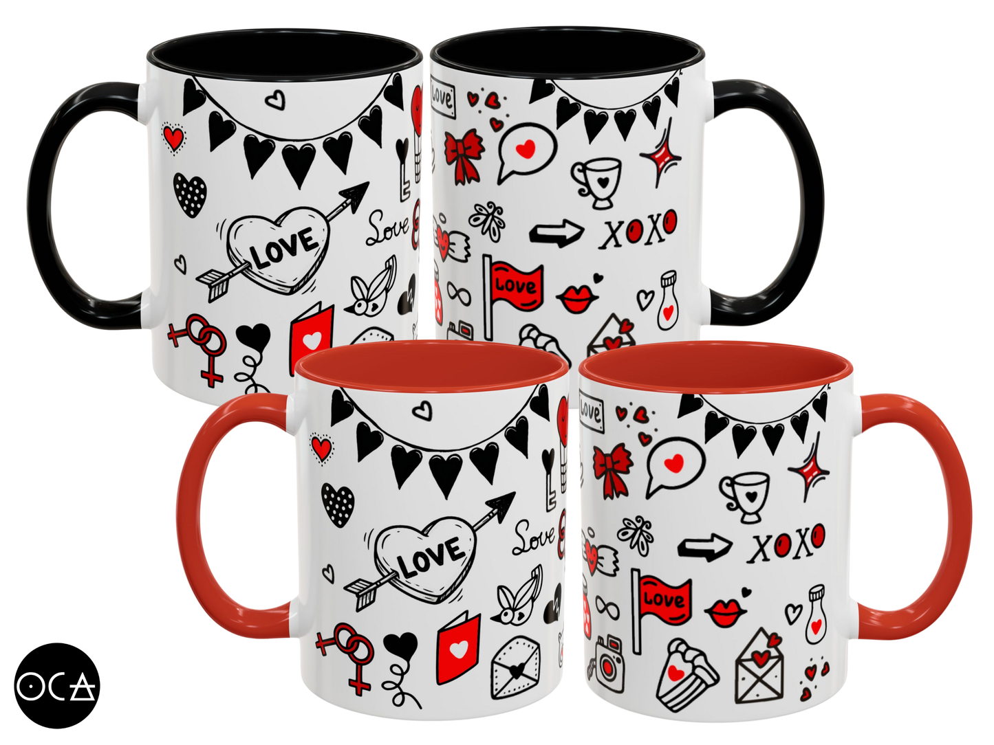 Doodle Love Mug (2 Color Options)
