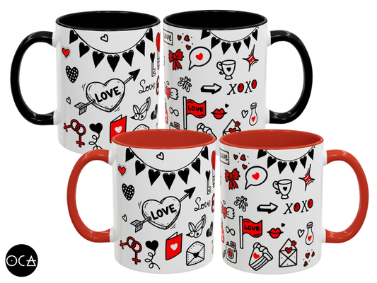 Doodle Love Mug (2 Color Options)