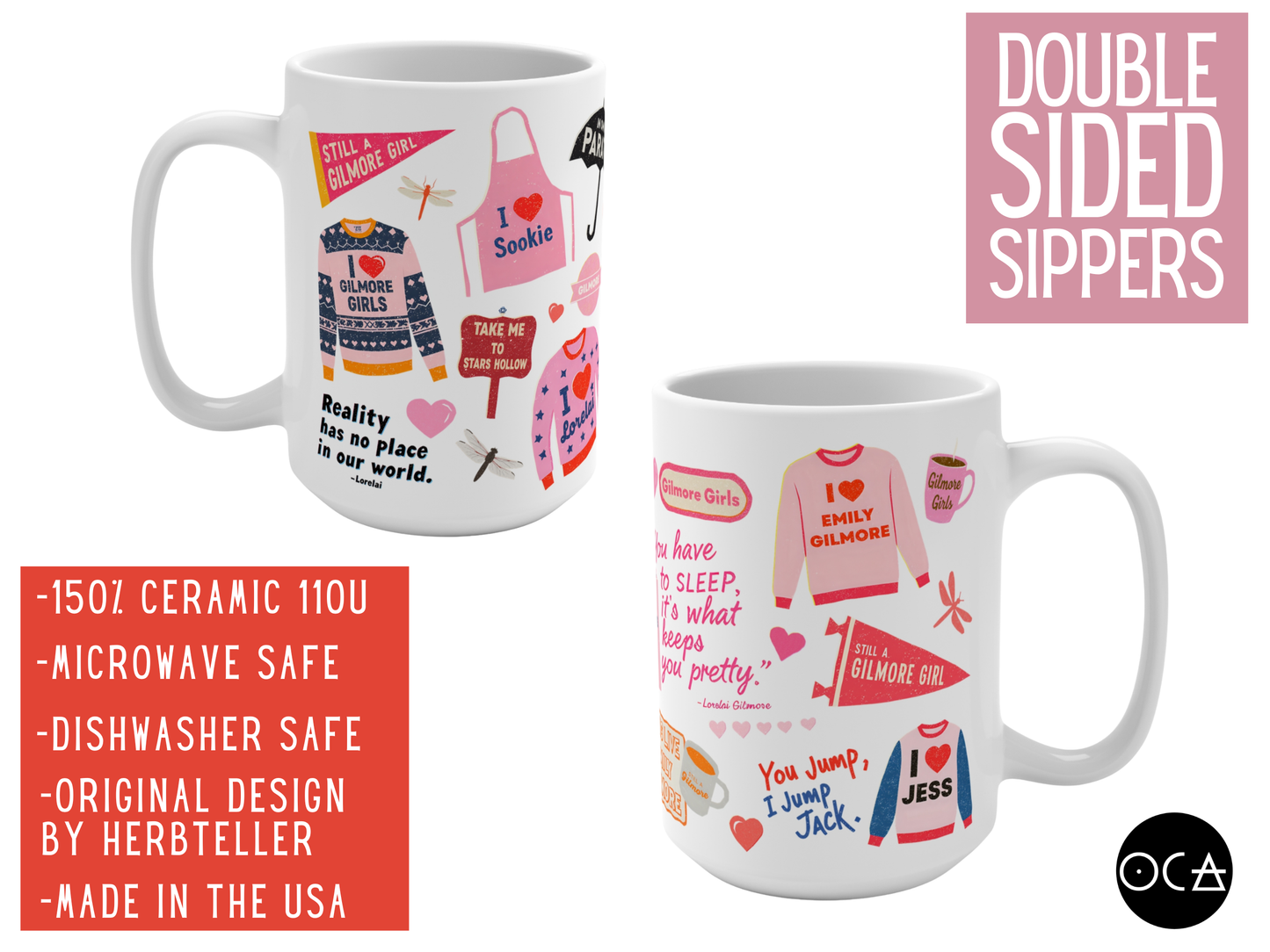 Gilmore Girls Sticker Collage 15oz Mug