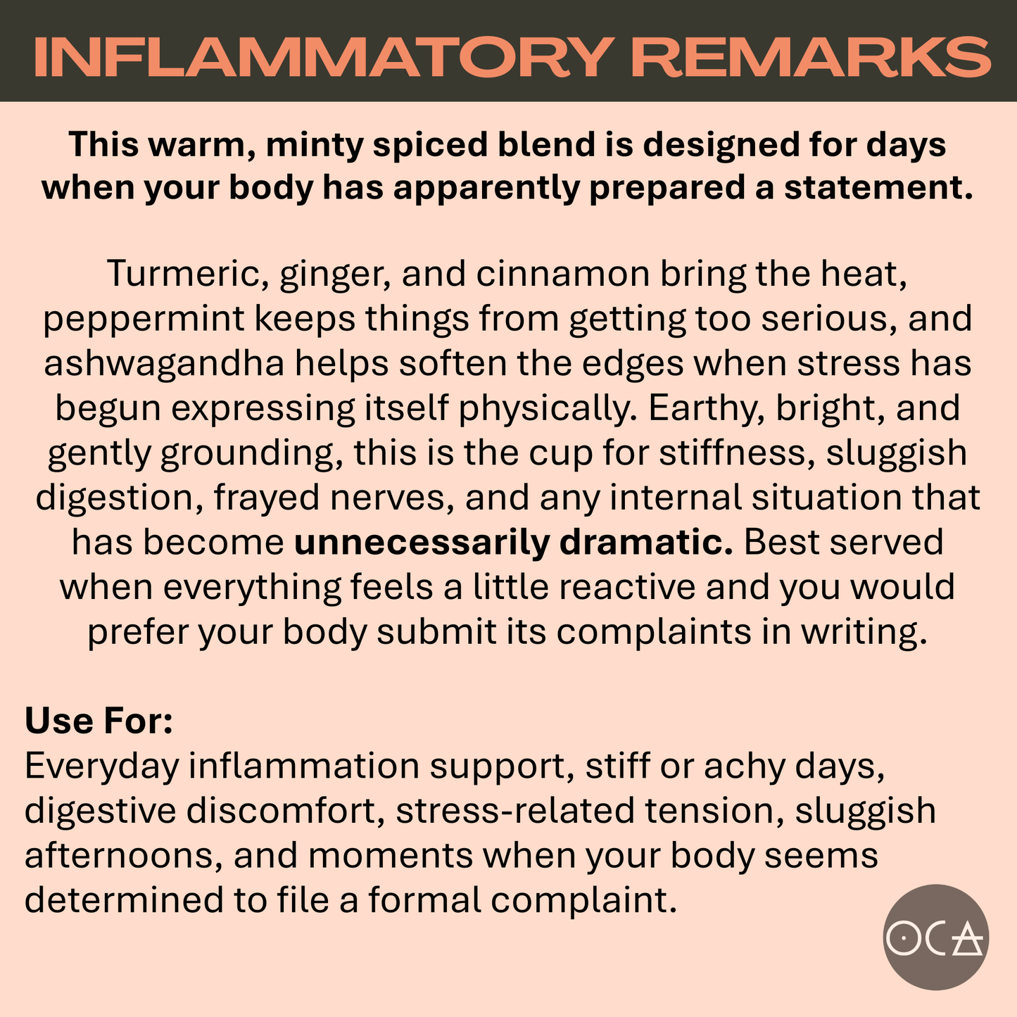 Turmeric Ginger Herbal Tea with Ashwagandha | Inflammatory Remarks (Herbmusement/Tea Gift Set)