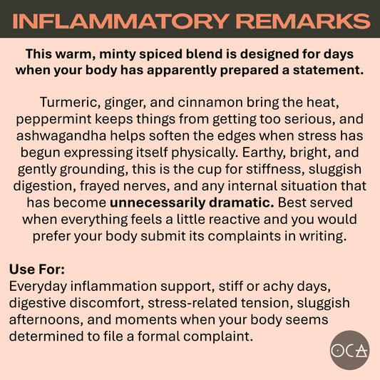 Turmeric Ginger Herbal Tea with Ashwagandha | Inflammatory Remarks (Herbmusement/Tea Gift Set)