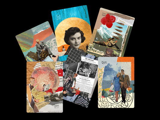 Mercury Cosmic Calling Cards| Astrology Oracle Cards Gift Set (Pre-order) Original Collage/Vintage Design