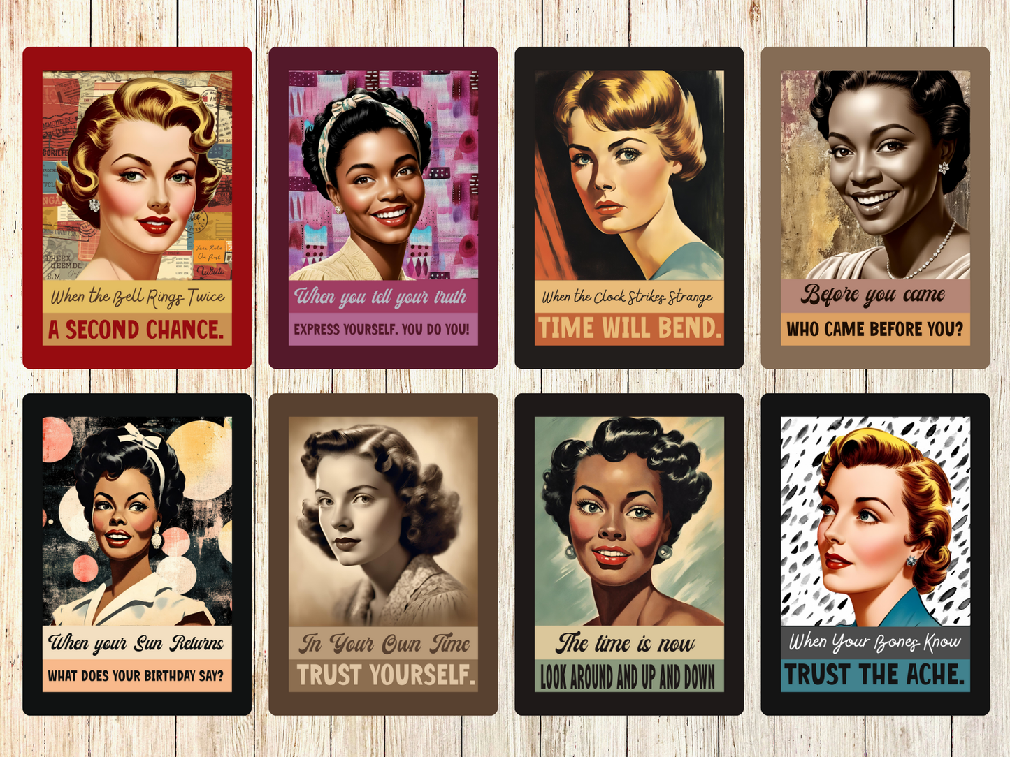 Now or Never Timing Oracle Cards Gift Set (Pre-order) Original Retro/Vintage Design