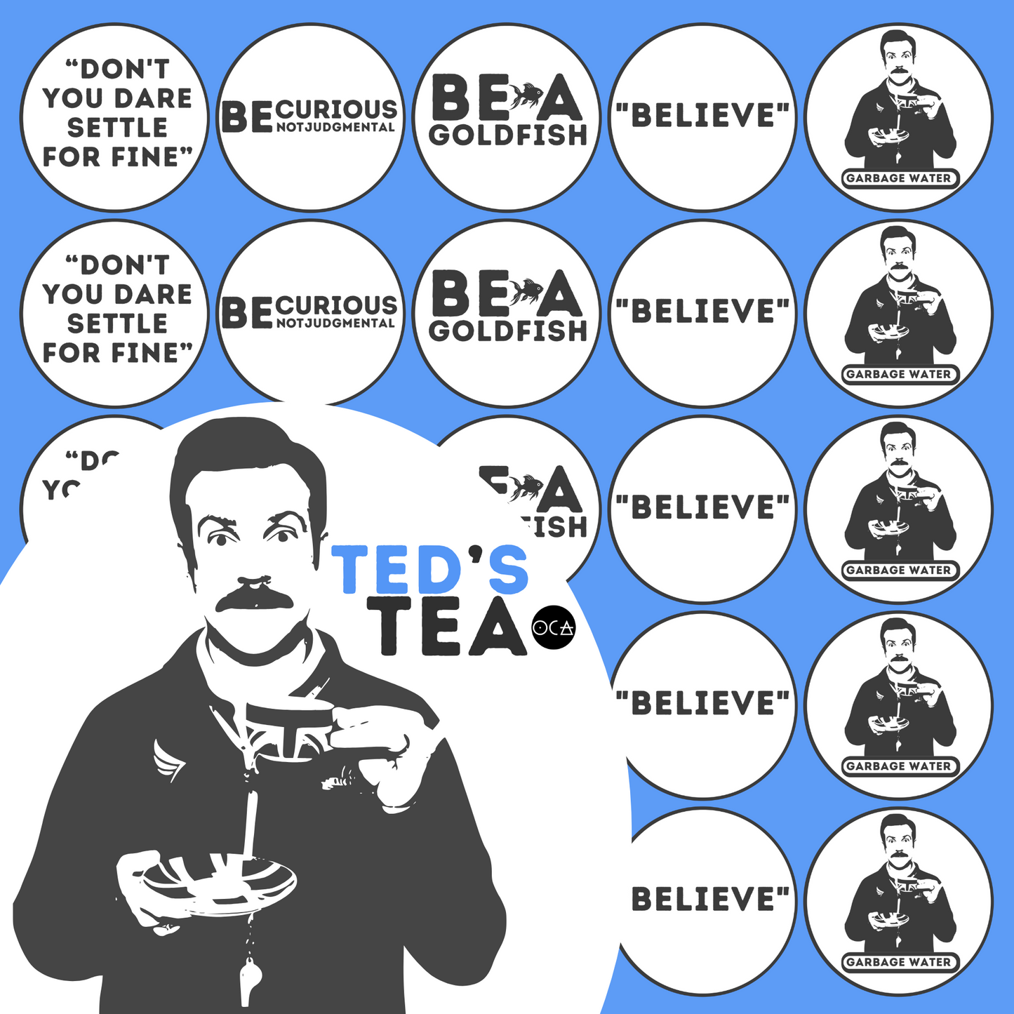 The Ted Lasso Sipset Giftset TeaRing (Herbal Tea Sampler Set/Gift Set/5 teas)