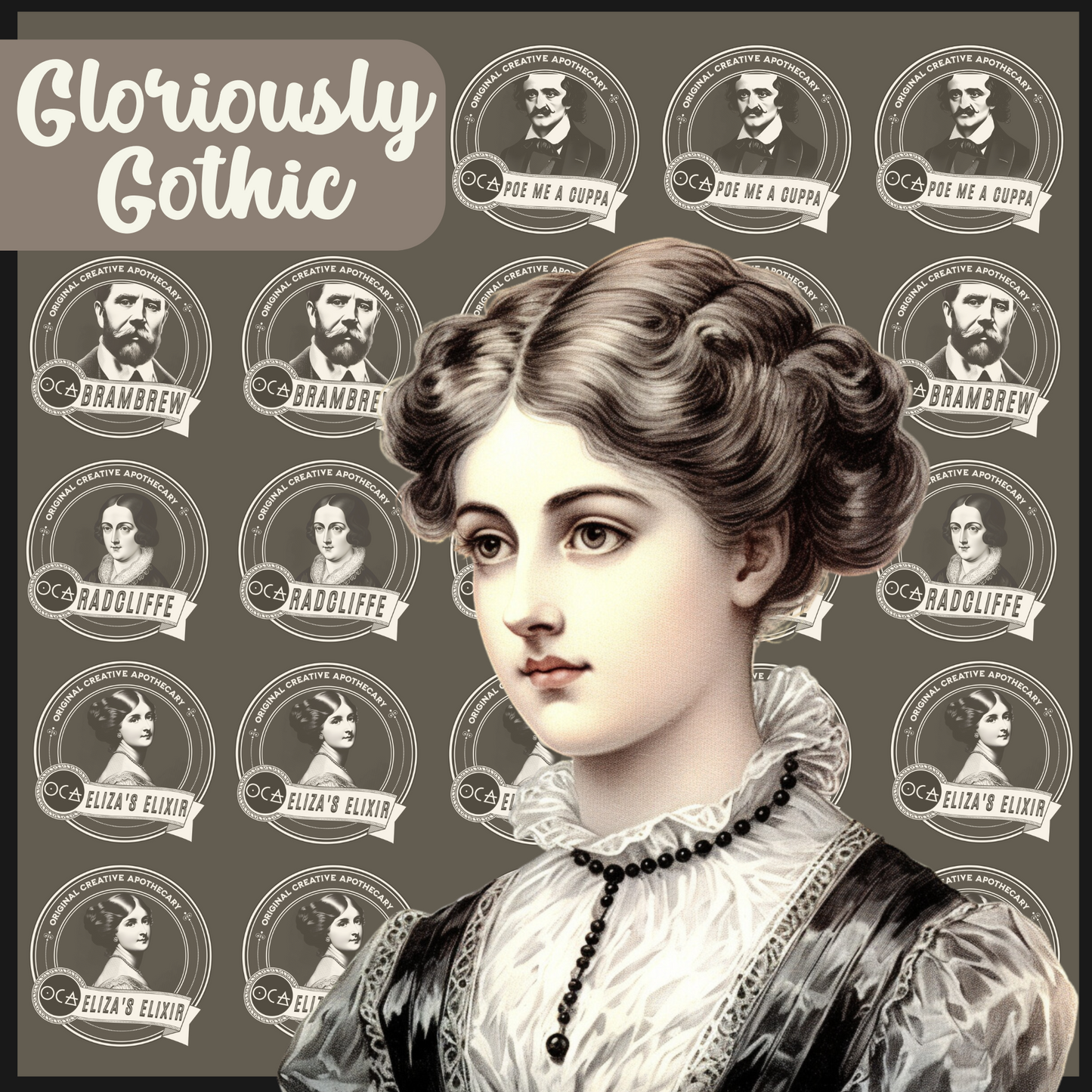 Gloriously Gothic Writer's TeaRing (Herbal Tea Sampler Set/Gift Set/6 teas)