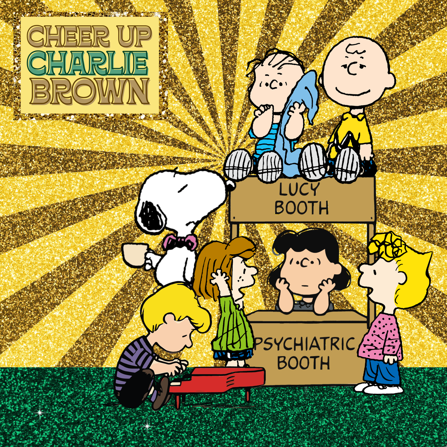 Cheer up Charlie Brown Tea Sampler Gift Set: 7 Herbal Cartoon Blends