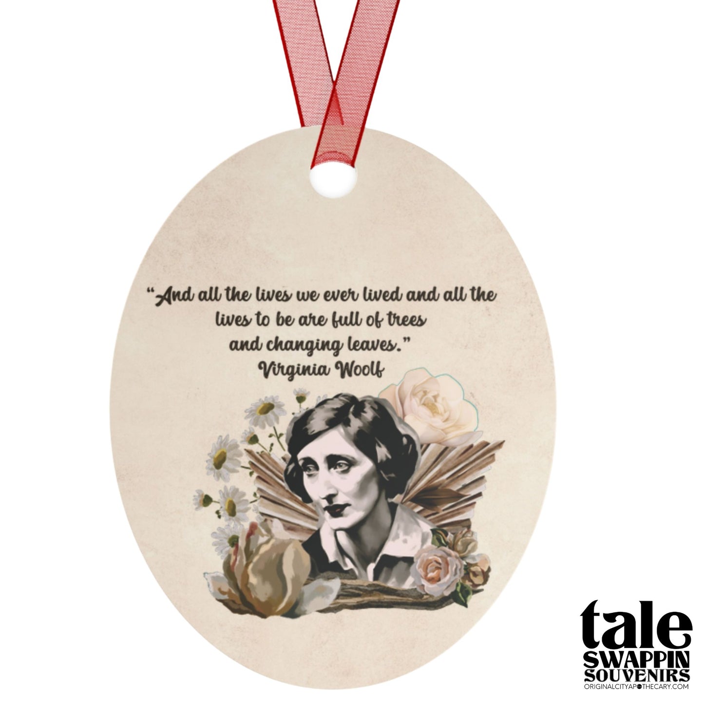 Virginia Woolf Ornament (Doublesided) Herbteller Tale Swappin Souvenir