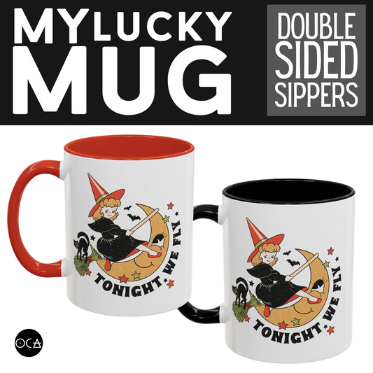 Cute Little Witch Magical Gift Mug (Doublesided/2 Color Options)