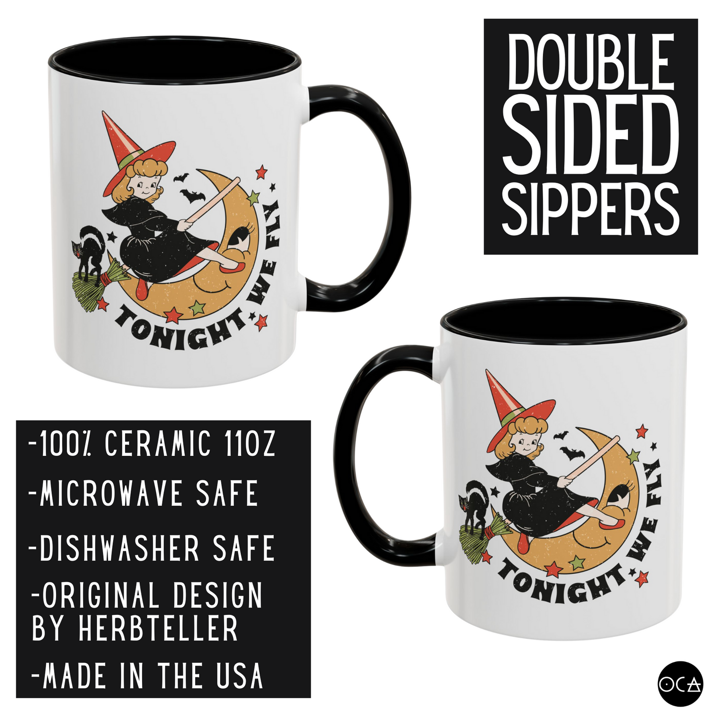 Cute Little Witch Magical Gift Mug (Doublesided/2 Color Options)