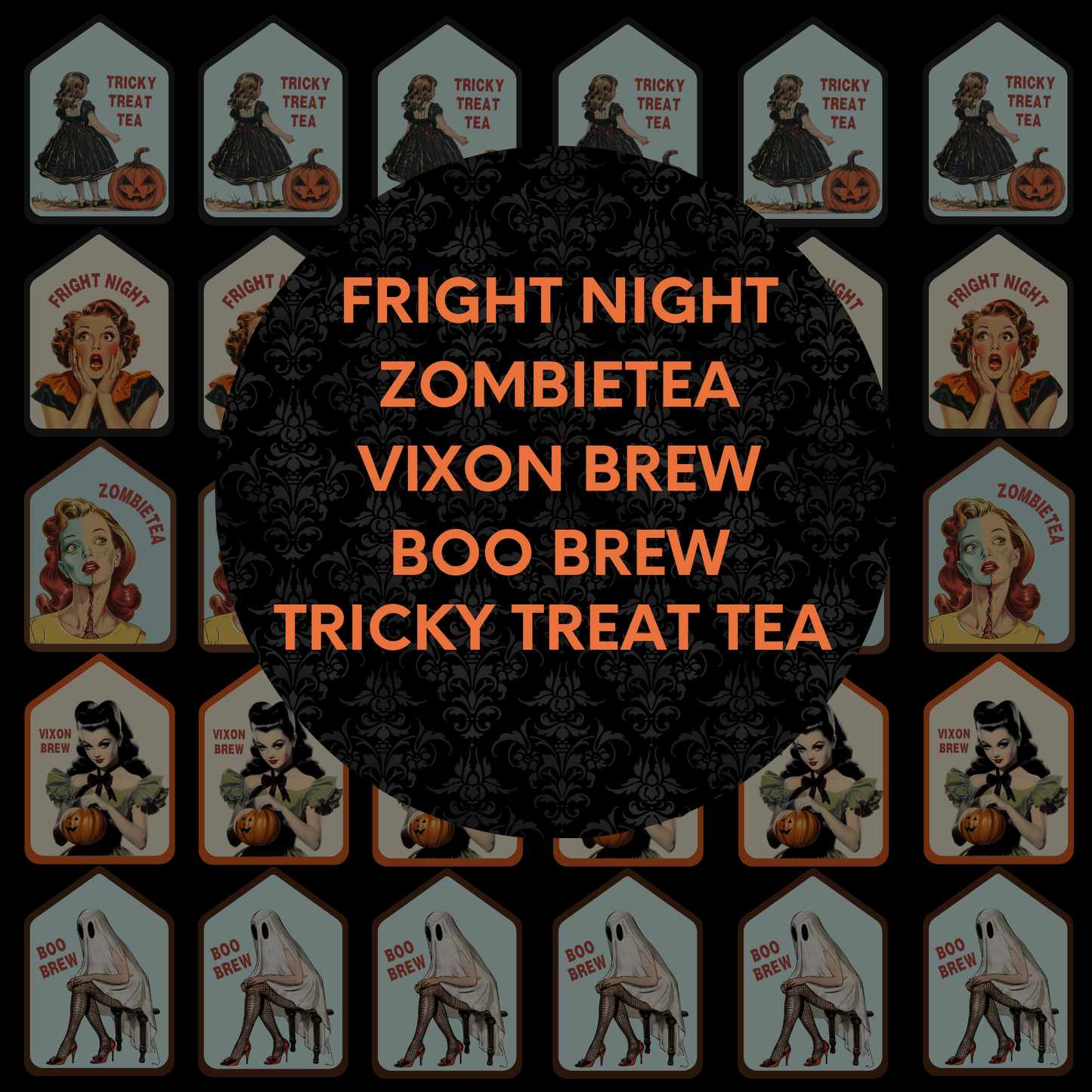 Trick or Treat TeaRing Halloween Giftset (Herbal Tea Sampler Set/Gift Set/5 teas)
