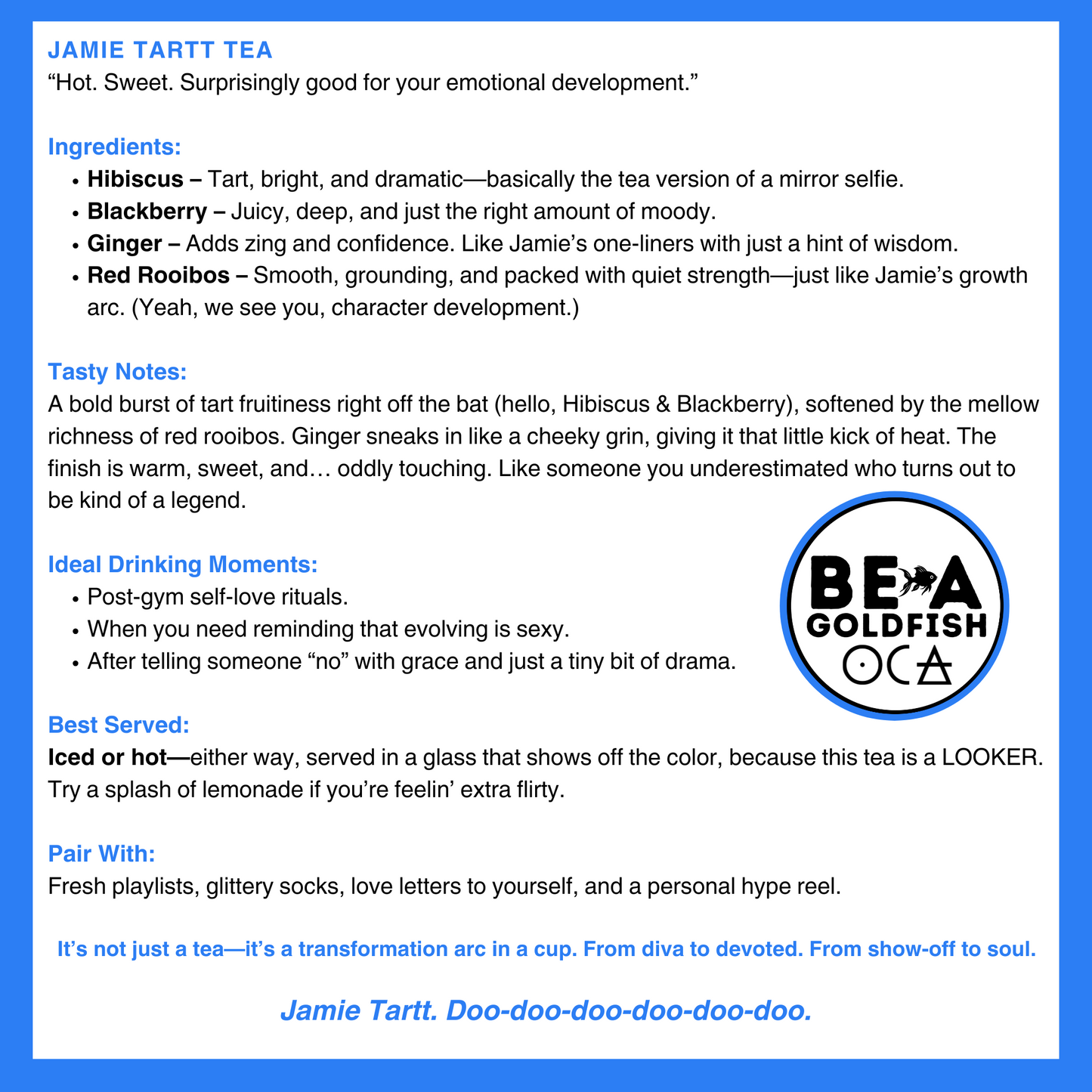The Ted Lasso Sipset Giftset TeaRing (Herbal Tea Sampler Set/Gift Set/5 teas)
