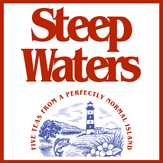Steep Waters Five Tea Sampler, Haunted Coastal Tea Collection, Horror TV Fan Gift (Herbal Tea Sampler Set/Gift Set/5 teas)