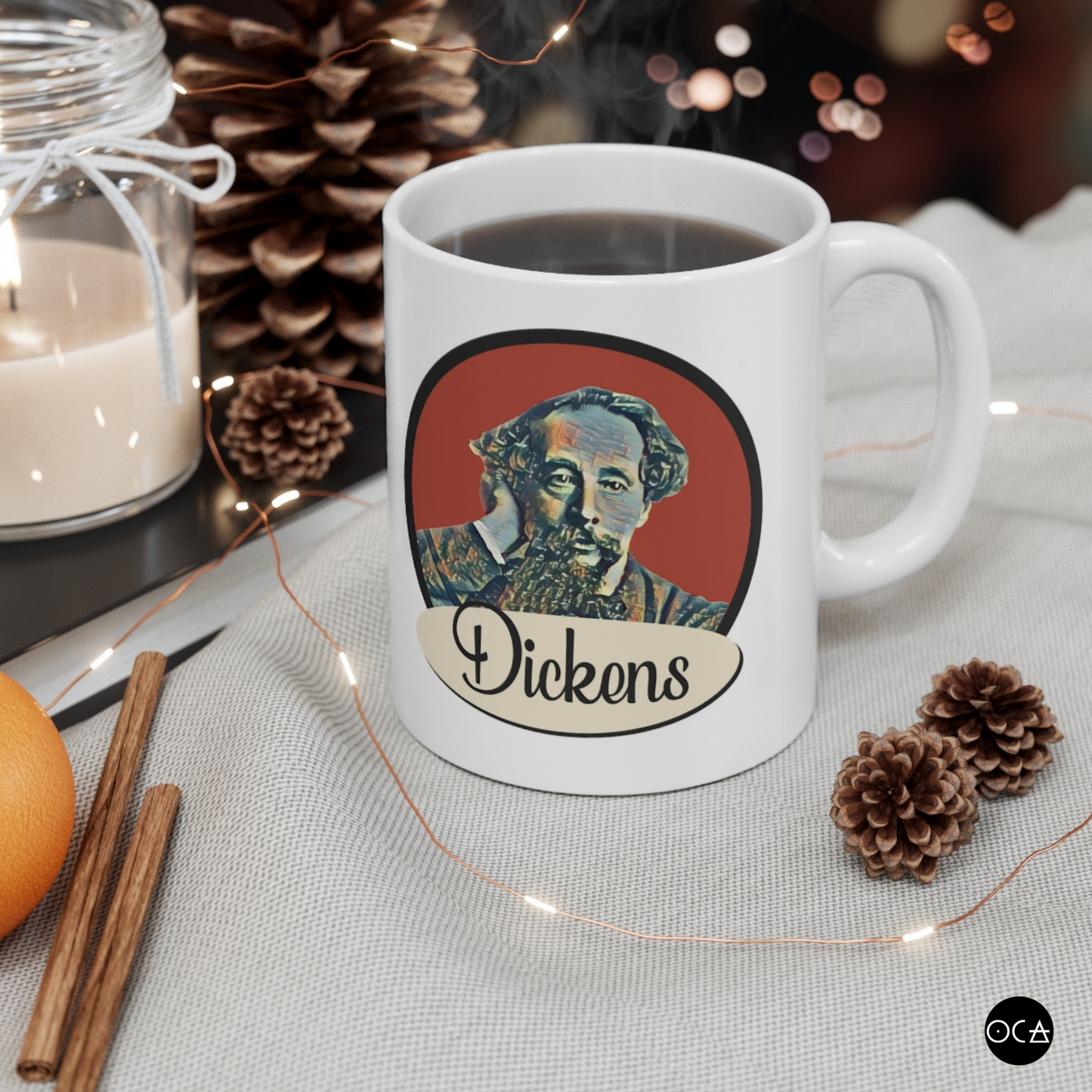 Charles Dickens Mug (Doublesided/2 Color Options)