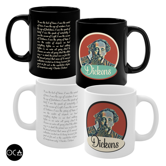 Charles Dickens Mug (Doublesided/2 Color Options)