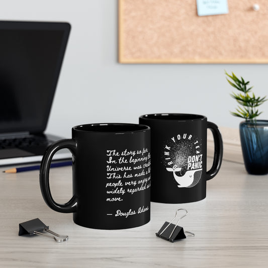 Hitchhikers Guide to the Galaxy Black Mug