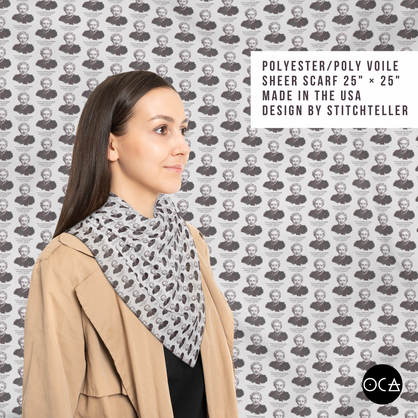 Storyscarf: Agatha Christie Scarf (Sheer/Multiple Options)
