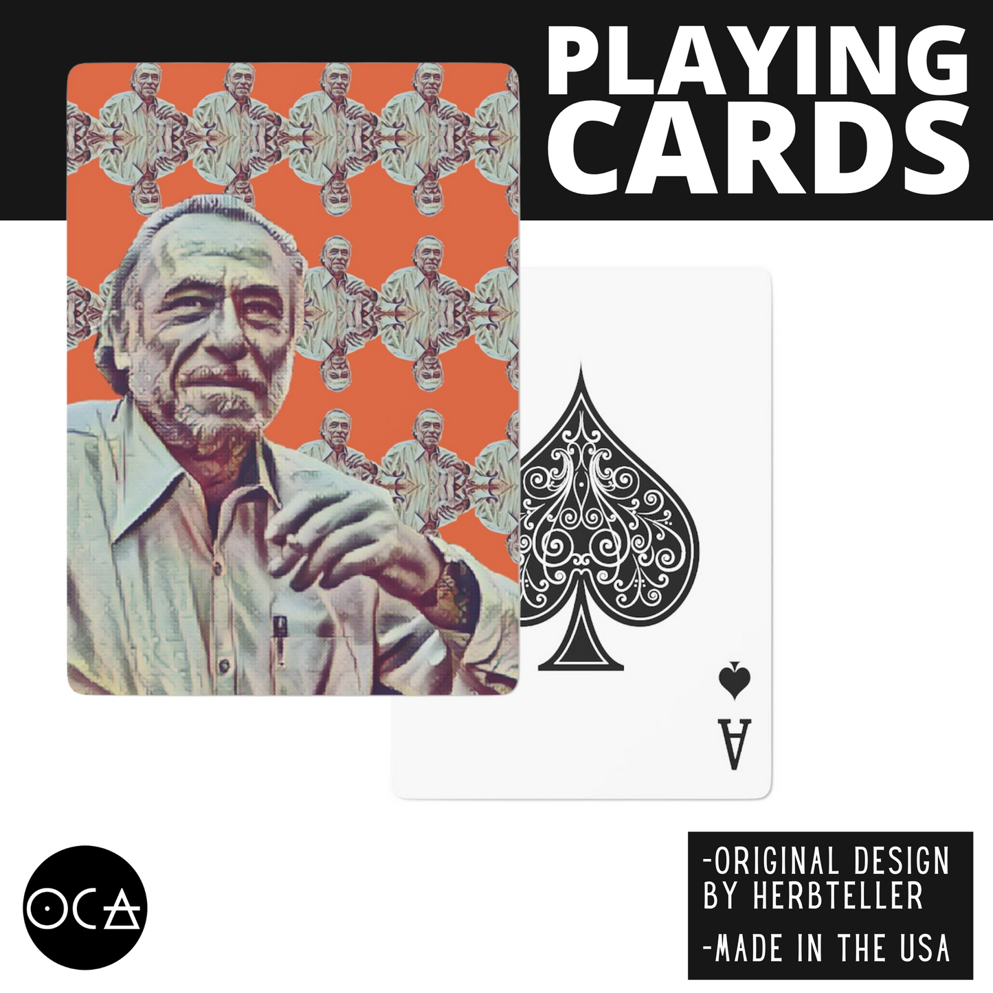 Charles Bukowski Playing Cards