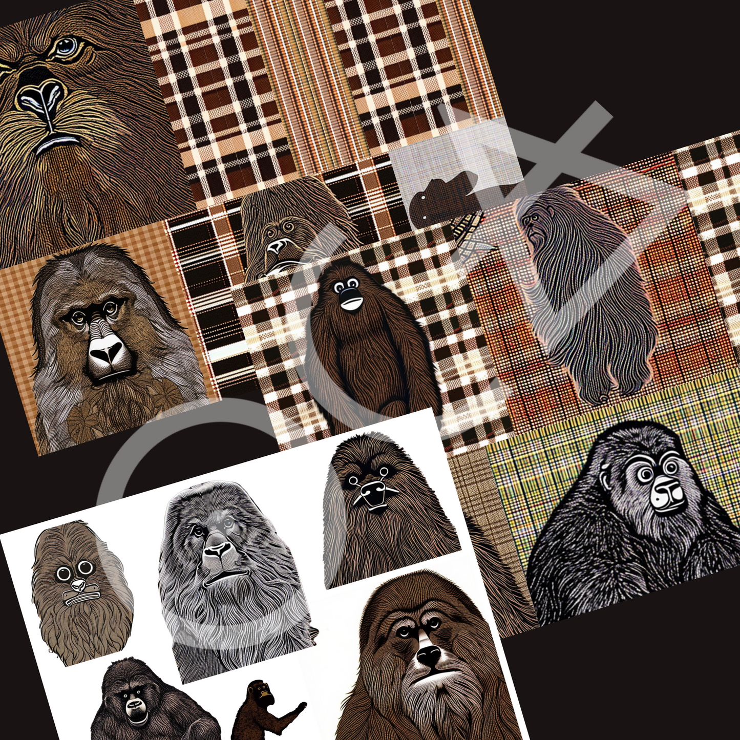 Finding Bigfoot | Sip&Snip Collage Kit (Digital/Printable)