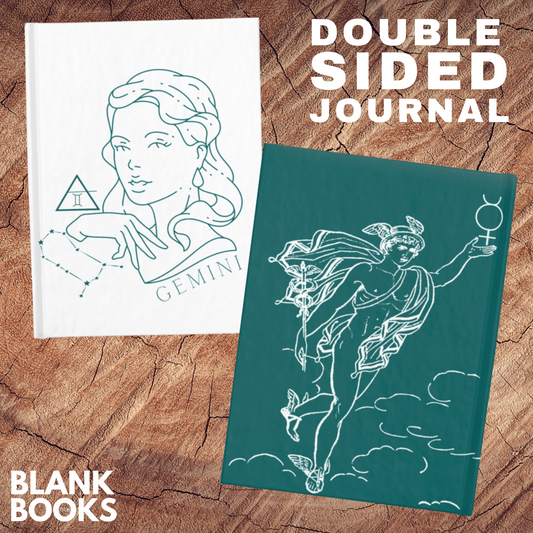 Gemini/Mercury Journal (Doublesided Design Blank Book)